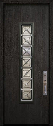 WDMA 32x96 Door (2ft8in by 8ft) Exterior Mahogany 96in Malibu Contemporary Door with Speakeasy 2