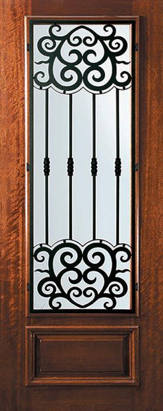 WDMA 32x96 Door (2ft8in by 8ft) Exterior Mahogany 96in 3/4 Lite Barcelona Door 1