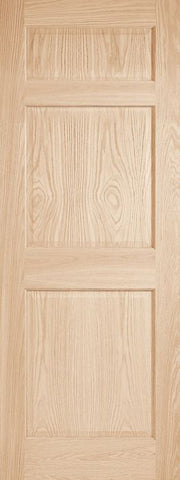WDMA 34x78 Door (2ft10in by 6ft6in) Interior Barn Pine 2036 Wood 3 Panel Transitional Ovolo Single Door 1