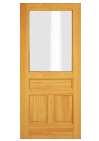 WDMA 34x78 Door (2ft10in by 6ft6in) Exterior Swing Fir Wood 1/2 Lite Single Door 1