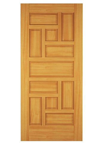 WDMA 34x78 Door (2ft10in by 6ft6in) Exterior Swing Knotty Alder Wood 11 Panel Rustic Single Door 1