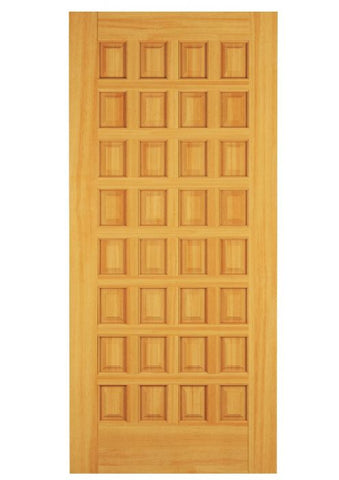 WDMA 34x78 Door (2ft10in by 6ft6in) Exterior Swing Knotty Alder Wood 32 Panel Rustic Single Door 1