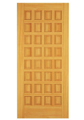 WDMA 34x78 Door (2ft10in by 6ft6in) Exterior Swing Knotty Alder Wood 32 Panel Rustic Single Door 1