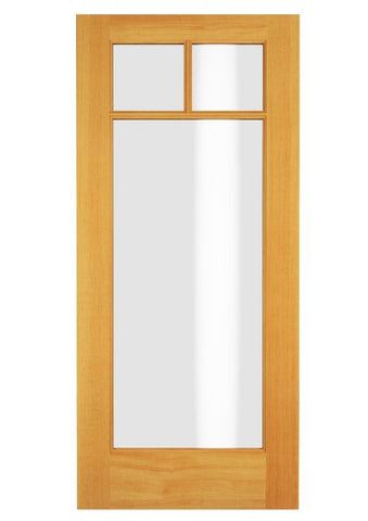 WDMA 34x78 Door (2ft10in by 6ft6in) Exterior Swing Cherry Wood Full Lite Craftsman Arts and Craft Single Door 1