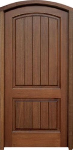WDMA 34x78 Door (2ft10in by 6ft6in) Exterior Mahogany Decatur Hendersonville Impact Single Door/Arch Top 1
