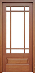 WDMA 34x78 Door (2ft10in by 6ft6in) Exterior Mahogany Madison SDL 9 Lite Impact Single Door 1