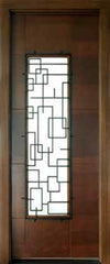 WDMA 34x78 Door (2ft10in by 6ft6in) Exterior Mahogany Milan San Marino Impact Single Door Right 1