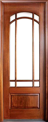 WDMA 34x78 Door (2ft10in by 6ft6in) Patio Mahogany Tiffany SDL 9 Lite Impact Single Door 1-3/4 Thick 1