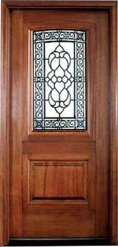 WDMA 34x78 Door (2ft10in by 6ft6in) Exterior Mahogany Lake Norman Single Door Santa Barbara 1