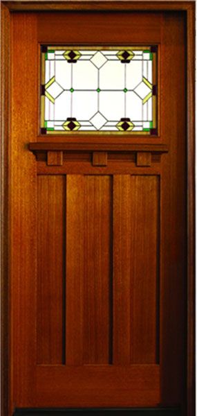 WDMA 34x78 Door (2ft10in by 6ft6in) Exterior Mahogany Edgemere Leaded Glass Single Tuscany 1