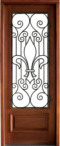 WDMA 34x78 Door (2ft10in by 6ft6in) Exterior Mahogany Bienville Single Wakefield 1
