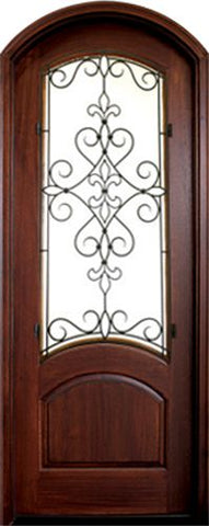 WDMA 34x78 Door (2ft10in by 6ft6in) Exterior Mahogany Gilford Single/Arch Top Aberdeen 1