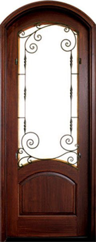 WDMA 34x78 Door (2ft10in by 6ft6in) Exterior Mahogany Boneau Single/Arch Top Aberdeen 1