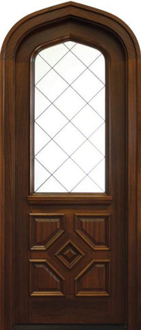 WDMA 34x78 Door (2ft10in by 6ft6in) Exterior Mahogany Canterbury Single/Arch Top Renaissance 1