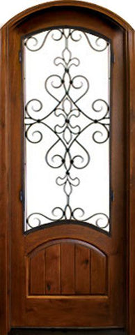 WDMA 34x78 Door (2ft10in by 6ft6in) Exterior Knotty Alder Keowee Gilford Single Door/Arch Top 1