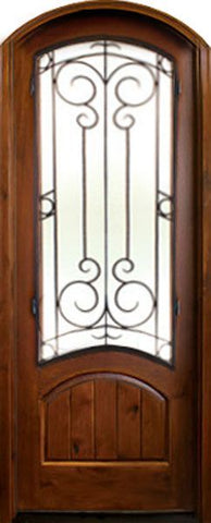 WDMA 34x78 Door (2ft10in by 6ft6in) Exterior Knotty Alder Keowee Sherwood Single Door/Arch Top 1