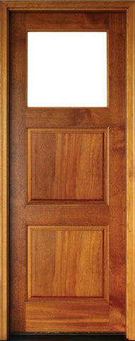 WDMA 34x78 Door (2ft10in by 6ft6in) Exterior Mahogany Full View 1 Lite over 2 Panel Single Door 1