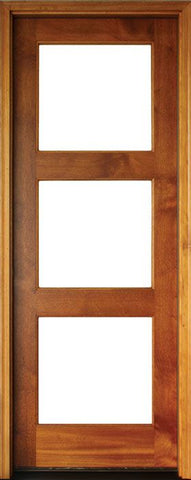 WDMA 34x78 Door (2ft10in by 6ft6in) Exterior Mahogany Full View 3 Lite Single Door 1
