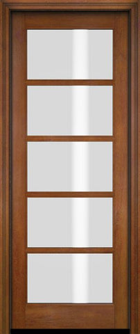 WDMA 34x78 Door (2ft10in by 6ft6in) French Barn Mahogany 5 Lite TDL Exterior or Interior Single Door 5