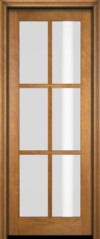WDMA 34x78 Door (2ft10in by 6ft6in) French Barn Mahogany 6 Lite TDL Exterior or Interior Single Door 1