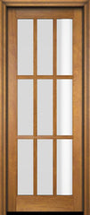 WDMA 34x78 Door (2ft10in by 6ft6in) Patio Swing Mahogany 9 Lite TDL Exterior or Interior Single Door 2