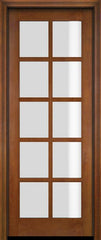 WDMA 34x78 Door (2ft10in by 6ft6in) Interior Swing Mahogany 10 Lite TDL Exterior or Single Door 4