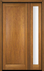 WDMA 34x78 Door (2ft10in by 6ft6in) Exterior Swing Mahogany Full Raised Panel Solid Single Entry Door Sidelight 1