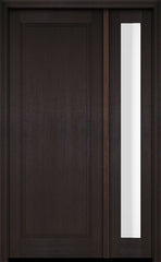 WDMA 34x78 Door (2ft10in by 6ft6in) Exterior Swing Mahogany Full Raised Panel Solid Single Entry Door Sidelight 2