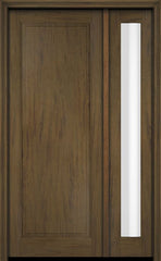 WDMA 34x78 Door (2ft10in by 6ft6in) Exterior Swing Mahogany Full Raised Panel Solid Single Entry Door Sidelight 3