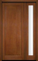 WDMA 34x78 Door (2ft10in by 6ft6in) Exterior Swing Mahogany Full Raised Panel Solid Single Entry Door Sidelight 4