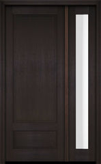 WDMA 34x78 Door (2ft10in by 6ft6in) Exterior Swing Mahogany 3/4 Raised Panel Solid Single Entry Door Sidelight 2