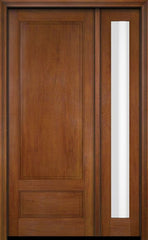 WDMA 34x78 Door (2ft10in by 6ft6in) Exterior Swing Mahogany 3/4 Raised Panel Solid Single Entry Door Sidelight 5