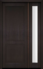 WDMA 34x78 Door (2ft10in by 6ft6in) Exterior Swing Mahogany 2 Raised Panel Solid Single Entry Door Sidelight 2