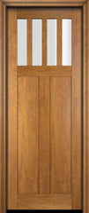 WDMA 34x78 Door (2ft10in by 6ft6in) Exterior Barn Mahogany 4 Horizontal Lite Craftsman or Interior Single Door 1