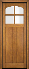 WDMA 34x78 Door (2ft10in by 6ft6in) Exterior Swing Mahogany 4 Arch Lite Craftsman 2 Panel or Interior Single Door 1