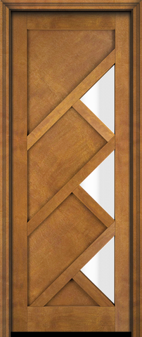 WDMA 34x78 Door (2ft10in by 6ft6in) Exterior Barn Mahogany Mid Century 4 Panel Shaker Contemporary Modern 3 Lite or Interior Single Door 2