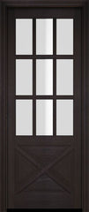 WDMA 34x78 Door (2ft10in by 6ft6in) Exterior Barn Mahogany 9 Lite Crossbuck Mahognay Entry Door 3