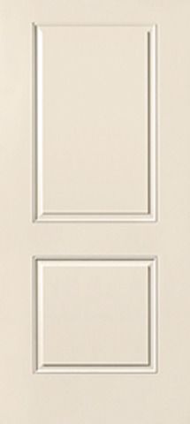 WDMA 34x80 Door (2ft10in by 6ft8in) Exterior Smooth 2 Panel Square Top Star Single Door 1