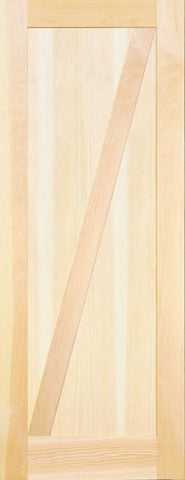 WDMA 34x80 Door (2ft10in by 6ft8in) Interior Swing Pine 791Z Wood 2 Panel Rustic-Old World Shaker Single Door 1