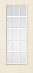 WDMA 34x80 Door (2ft10in by 6ft8in) Patio Smooth F-Grille Colonial 15 Lite Full Lite W/ Stile Lines Star Single Door 1
