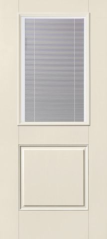 WDMA 34x80 Door (2ft10in by 6ft8in) Exterior Smooth Raise/Tilt Half Lite 1 Panel Star Single Door 1