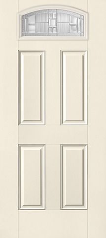 WDMA 34x80 Door (2ft10in by 6ft8in) Exterior Smooth SaratogaTM Camber Top Lite 4 Panel Star Single Door 1