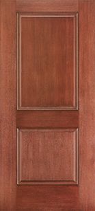WDMA 34x80 Door (2ft10in by 6ft8in) Exterior Mahogany Fiberglass Impact Door 6ft8in Square Top 2 Panel 1