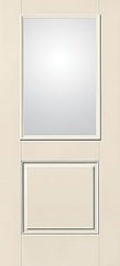 WDMA 34x80 Door (2ft10in by 6ft8in) Exterior Smooth Fiberglass Impact Door 1/2 Lite 1 Panel Clear 6ft8in 1