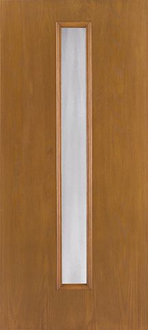 WDMA 34x80 Door (2ft10in by 6ft8in) Exterior Oak Fiberglass Door Linea Centered Chinchilla 6ft8in 2