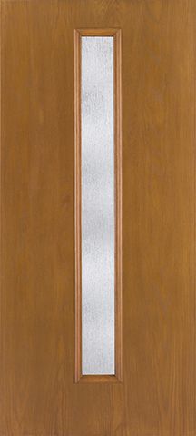 WDMA 34x80 Door (2ft10in by 6ft8in) Exterior Oak Fiberglass Door Linea Centered Rainglass 6ft8in 2