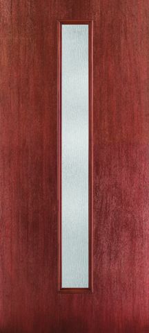 WDMA 34x80 Door (2ft10in by 6ft8in) Exterior Mahogany Fiberglass Door Linea Centered Rainglass 6ft8in 1