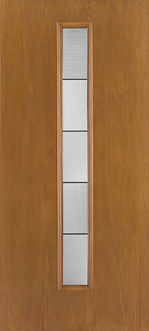 WDMA 34x80 Door (2ft10in by 6ft8in) Exterior Oak Fiberglass Door Linea Centered Axis 6ft8in 2