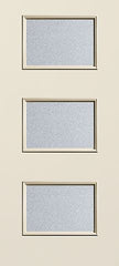 WDMA 34x80 Door (2ft10in by 6ft8in) Exterior Smooth Fiberglass Door Ari 3-Lite Granite 6ft8in 1