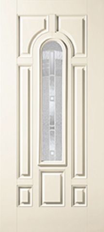 WDMA 34x80 Door (2ft10in by 6ft8in) Exterior Smooth MaplePark Center Arch Lite 7 Panel Star Single Door 1